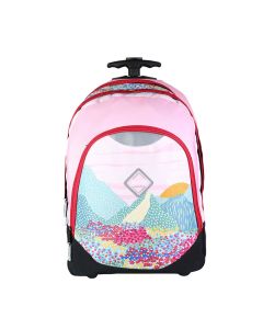 Torba školska Bodypack na kotačima Cvijeće