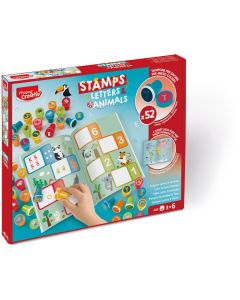 Set dječjih žigova Maped Creativ, motivi slova i životinja 52/1