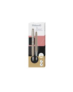 Pisaća garnitura Pelikan, Jazz Noble Elegance, sivo smeđa, u poklon kutiji