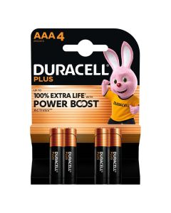 Baterija Duracell alkalna Plus power boost AAA, pakiranje 4/1, LR-03