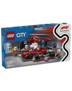 Igračka Lego City 60443, Boks i posada za F1 s autom Ferrari