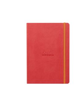 Notes A5, Rhodiarama soft, s gumicom, diktando, coral