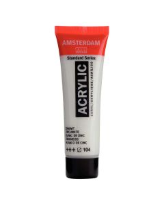 Boja akrilna Amsterdam, 20 ml, Zinc White 104