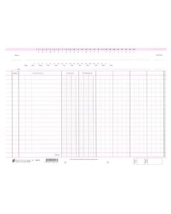 K-155 FINANCIJSKI KONTOVNIK TROKOLONSKI - CRVENI RUB; Komad, 30 x 22 cm