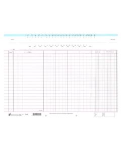 K-157 FINANCIJSKI KONTOVNIK TROKOLONSKI - PLAVI RUB; Komad, 30 x 22 cm