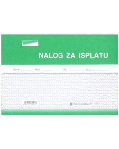 NI-NCR NALOG ZA ISPLATU; Blok 2 x 50 listova, 21 x 14,8 cm