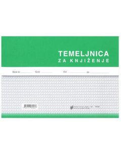 T-8-100 TEMELJNICA ZA KNJIŽENJE; Blok 100 listova, 21 x 14,8 cm