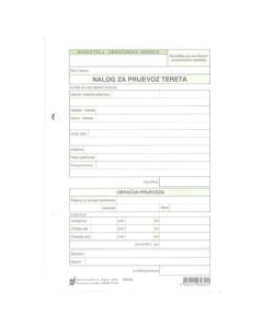 IV-T-113 NCR NALOG ZA PRIJEVOZ TERETA; Blok 3 x 25 listova, 14,8 x 21 cm
