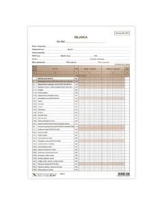 BIL-NPF/E BILANCA ZA NEPROFITNE ORGANIZACIJE; Komplet (arak + list), 21 x 29,7 cm