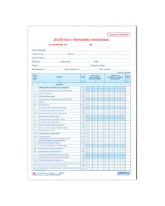 PR-RAS-NPF/E IZVJEŠĆE O PRIHODIMA I RASHODIMA ZA NEPROFITNE ORGANIZACIJE; Arak, 21 x 29,7 cm