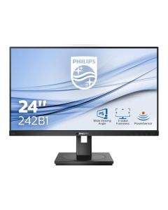 Philips 24" 242B1/00 FHD (1920×1080) IPS 16:9, Pivot, 75Hz, 300 cd/m2, 1000:1, 4ms, VGA, DVI-D, DP, HDMI, USB3.2×4, zvučnici, crni