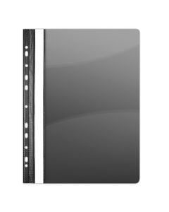 Fascikl PP A4, s euro mehanizmom, uložni, crni