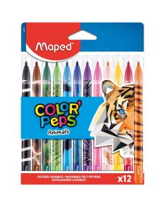 Flomasteri školski Maped Color'Peps Animals 12/1
