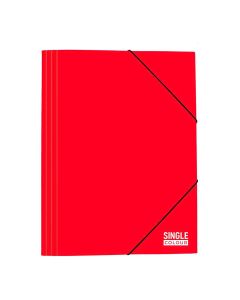 Fascikl kartonski Spree s klapnama i gumicom, 260x340 mm; crveni