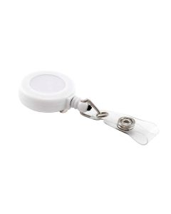 Lančić za ID kartice, potezni, s kopčom, bijeli