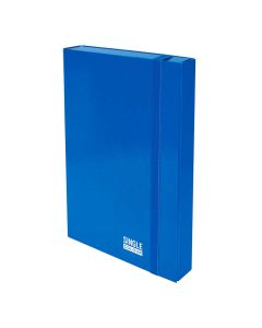 Fascikl kartonski Spree s klapnama i gumicom, 245x325x50 mm, plavi