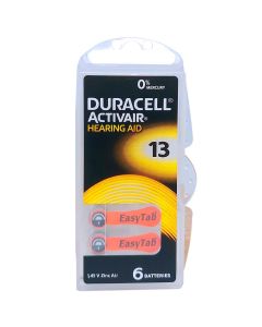 Baterija Duracell DA13/PR48, 1.4 V, baterije za slušni aparat, pakiranje 6/1