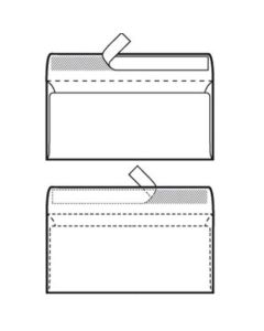 Kuverte 110x230 mm ABT strip, bijela