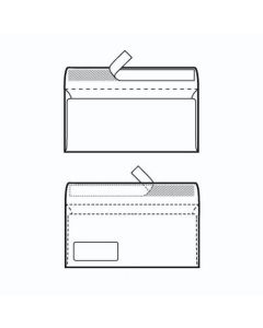 Kuverte 110x230 mm ABT PL strip, bijela