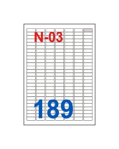 Etikete za laserske i ink-jet pisače Nano, N-03, 25,4x10 mm, 100/1