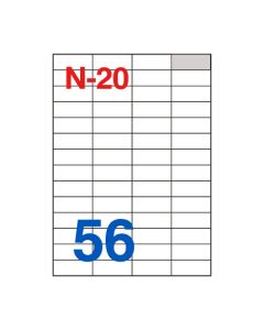 Etikete za laserske i ink-jet pisače Nano, N-20, 52,5x21,2 mm, 100/1