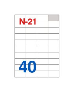 Etikete za laserske i ink-jet pisače Nano, N-21, 52,5x29,7 mm, 100/1