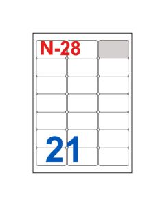 Etikete za laserske i ink-jet pisače Nano, N-28, 63,5x38,1 mm, 100/1
