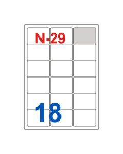 Etikete za laserske i ink-jet pisače Nano, N-29, 63,5x46,6 mm, 100/1