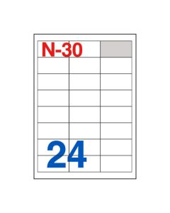 Etikete za laserske i ink-jet pisače Nano, N-30, 64,6x33,8 mm, 100/1