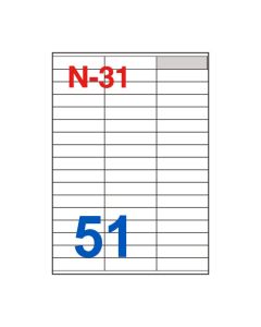 Etikete za laserske i ink-jet pisače Nano, N-31, 70x16,9 mm, 100/1