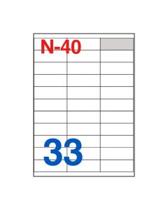 Etikete za laserske i ink-jet pisače Nano, N-40, 70x25,4 mm, 100/1