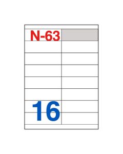 Etikete za laserske i ink-jet pisače Nano, N-63, 105x33,8 mm, 100/1