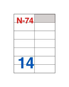 Etikete za laserske i ink-jet pisače Nano, N-74, 105x42,3 mm, 100/1