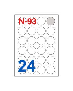 Etikete za laserske i ink-jet pisače Nano, N-93, fi 40 mm, 100/1