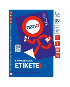 Etikete za laserske i ink-jet pisače, za CD/DVD Nano, N-CD, fi 117 mm, 100/1