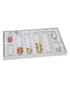 Uložnica za kovanice za Eure, 268x165x35mm, kapacitet: EUR 125.75, u metalnom kućištu, svjetlosiva