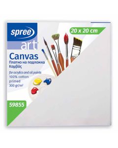 Platno slikarsko, ploča, 100 % pamuk, impregnirano, 20x20 cm, Spree