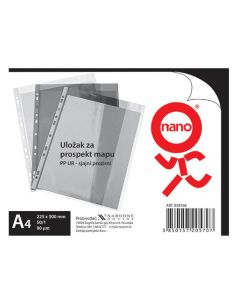 Fascikl PP "UR" A4, 225x300 mm, 90 mic, 50/1, Nano, sjajni