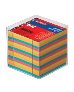 Stolna kocka s papirom 9x9x9 cm, 650 listova u boji, PVC, Herlitz
