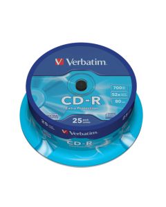 CD-R Verbatim 700 MB/80min 52x, spindle, 25/1, 43432