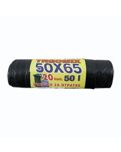 Vreće za smeće 50x65 cm 20/1, crne, HD 11mic