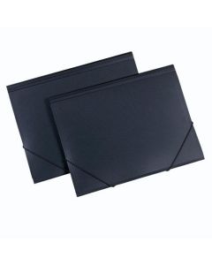 Fascikl s klapnama i gumicom PP A4, Foldermate Black Dot art.571, crni
