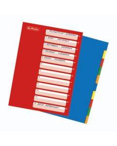 Pregrada plastična A4, 10/1, Herlitz, boja sortirano