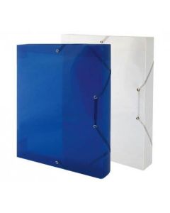 Mapa A4 PP 4 cm s klapom i gumicom plava Herlitz