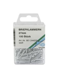 Spojnice za spise u boji bijele Wedo 27 mm, 100/1