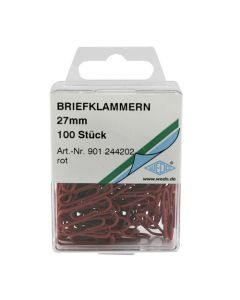 Spojnice za spise u boji crvene Wedo 27 mm, 100/1