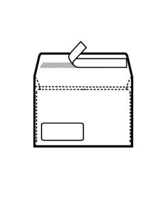 Kuverte 162x229 mm C5-BB prozor lijevo strip, bijela