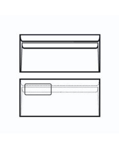 Kuverte 110x230 mm ABT PL. gore strip, bijela