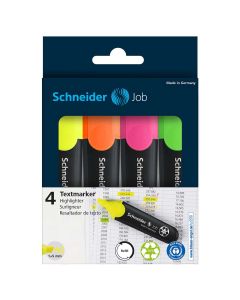 Tekstmarker Schneider, Job, 1-5 mm, set od 4 boje