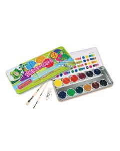 Boje vodene Jolly fi 30 mm 12 boja+2 kista+bijela tempera u metalnoj kutiji